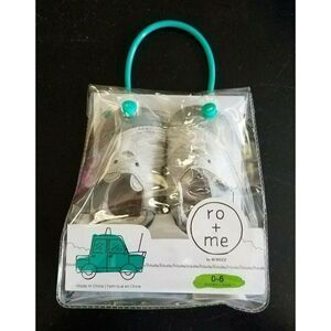 0-6M (4" long) Infant Newborn Baby Bear Shoe Slipper by RO + ME